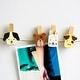 preview thumbnail 4 of 6, [Cute Animals-1] - Wooden Clips / Wooden Clamps / Mini Clips