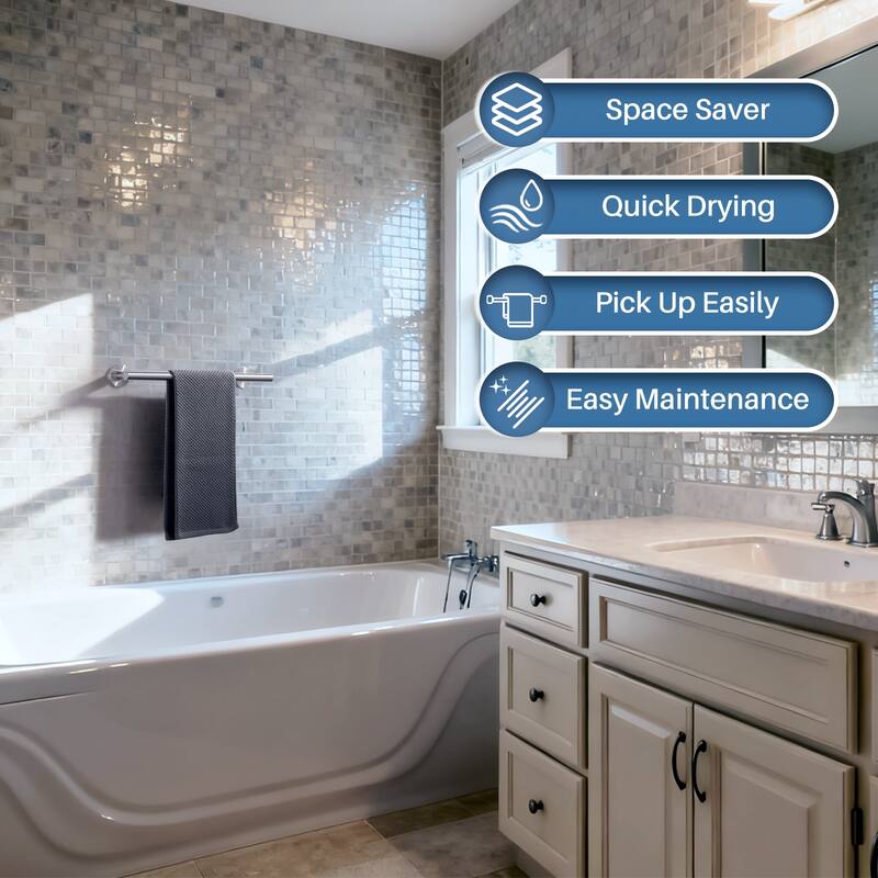 WOWOW Mutiple Length Wall Mounted Stainless Steel Towel Bar