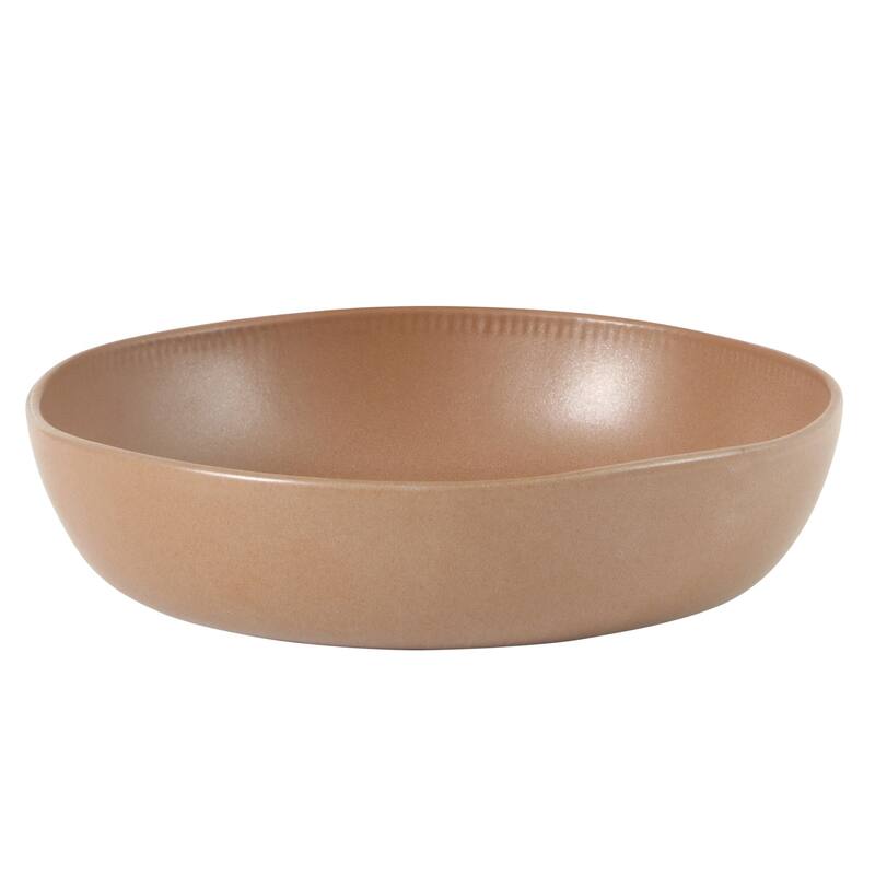 Gibson Elite Menlo Park 16-Piece Pottery Clay Stoneware Dinnerware Set - Reactive Glaze, Embossed, Service for 4