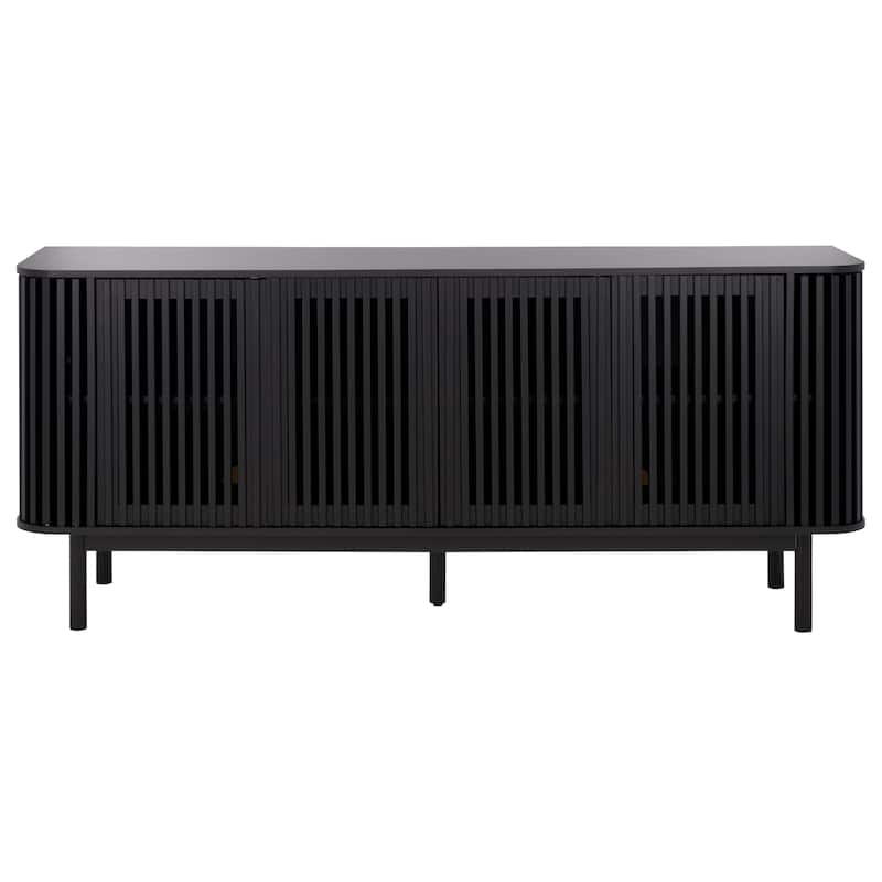 SAFAVIEH Home Adiel 4-Door Sideboard - 67"W x 18"D x 29"H - Black
