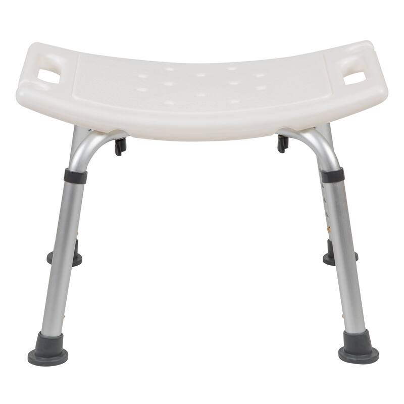 Tool-Free 300 Lb. Capacity, Adjustable Bath & Shower Chair w/Non-slip Feet - 17"D x 19"W x 14.5" - 21.5"H