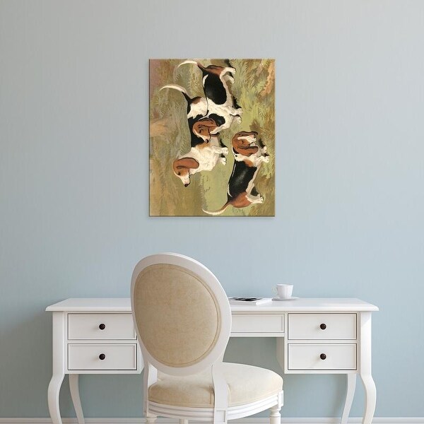 Easy Art Prints Vero Shaw's 'Basset Hounds' Premium Canvas Art