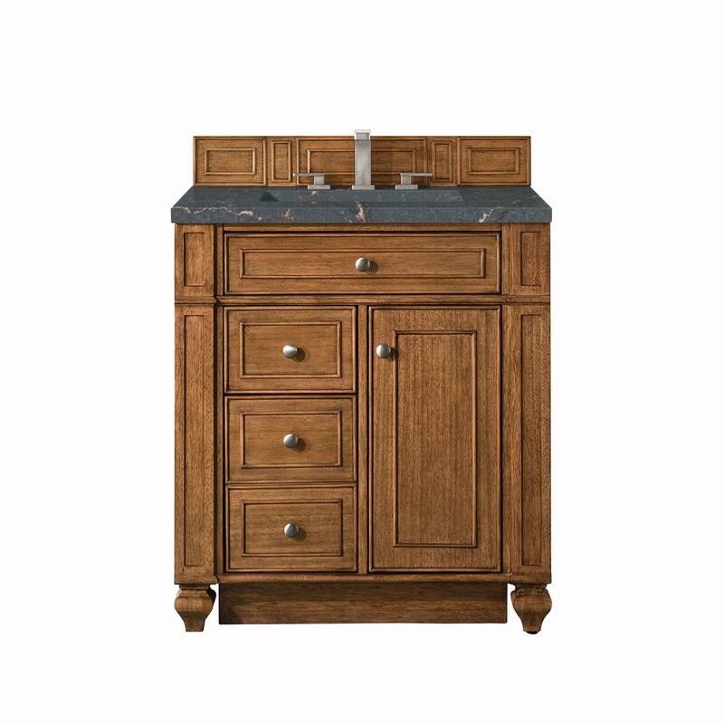 James Martin Vanities 157-V30-3PBL Bristol 30" Single Basin Walnut - Saddle Brown