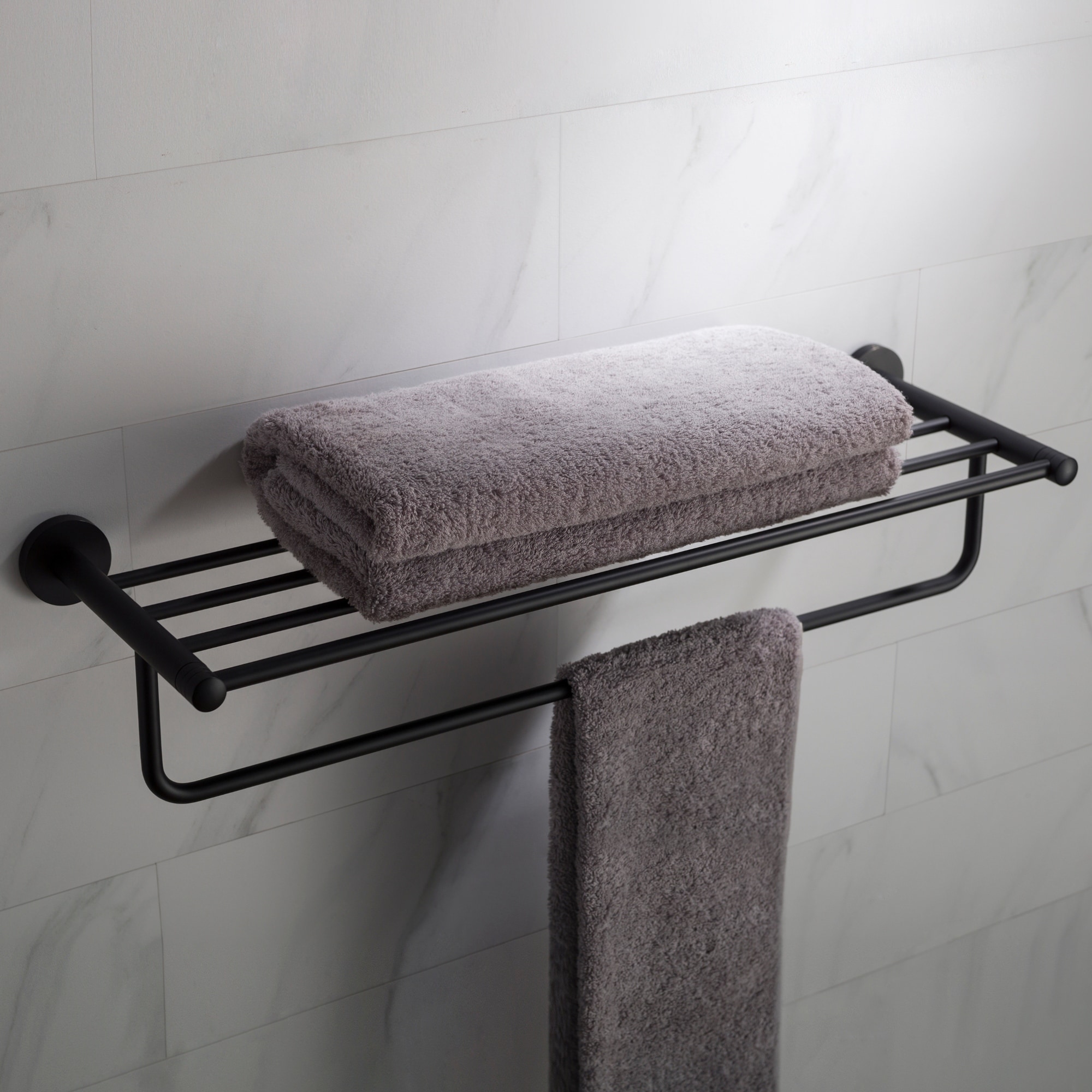 KRAUS Elie Bathroom Shelf with Towel Bar Bed Bath  Beyond 24267225