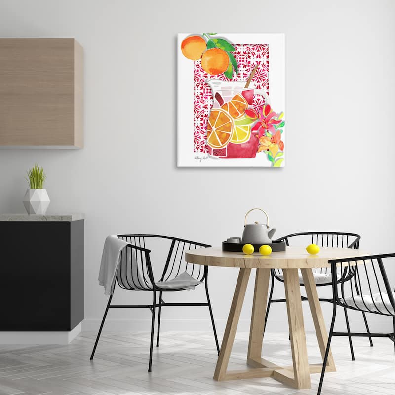 Stupell Mediterranean Sangria Drink Canvas Wall Art Design By Hillary Holt