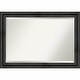 preview thumbnail 1 of 27, Beveled Wood Wall Mirror - Rustic Pine Black Frame