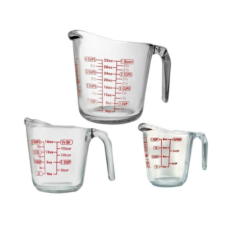 Glass Measuring Cups, 4/3/2 Piece Set