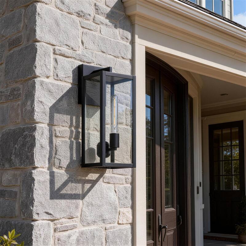Large Medium Iron Rectangular Outdoor Wall Light
