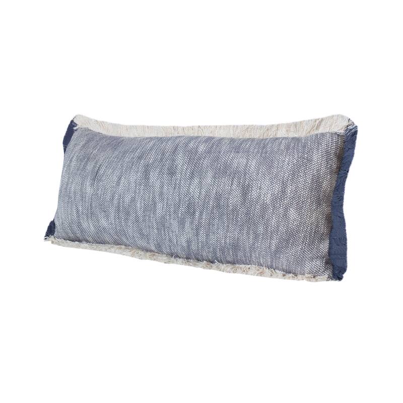 Sevita Two-Tone Cotton Fringe Throw Pillow