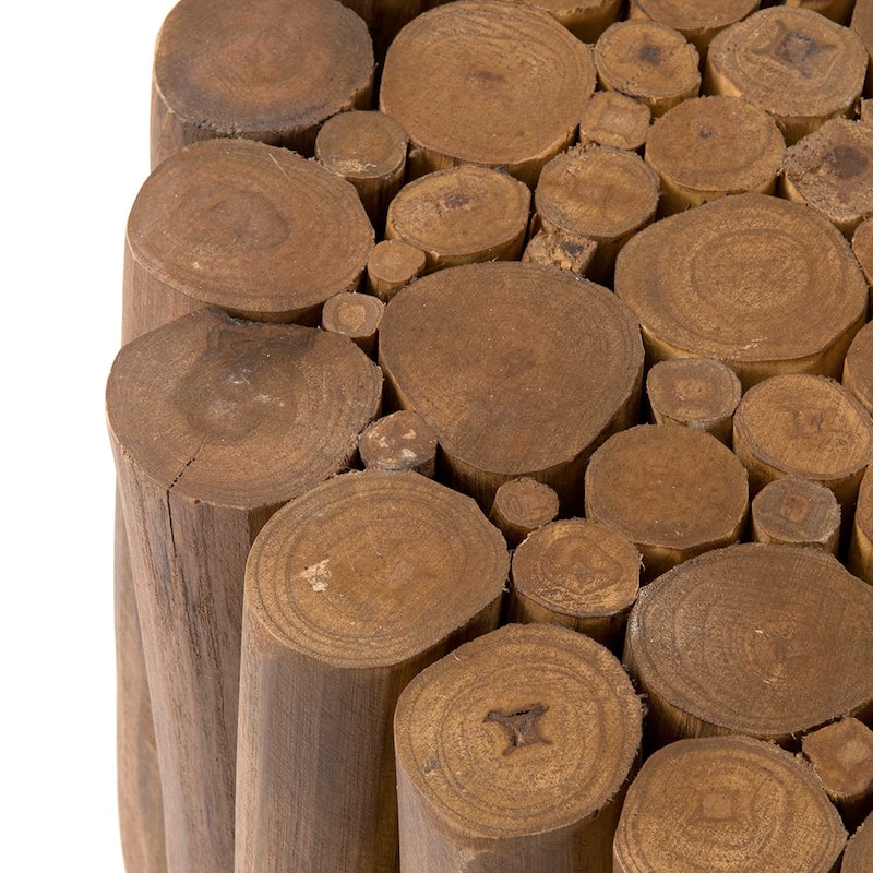 Reclaimed Solid Teak Wood Branch Bundle Table by East at Main