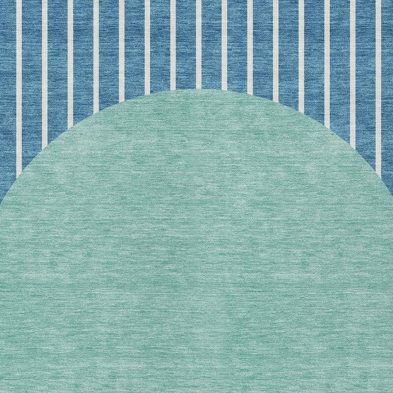 HomeRoots Striped Transitional Rectangle Outdoor Rug