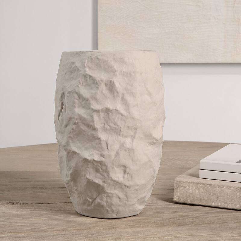 Renwil Zyan Ceramic Vase, Matte Sandshell