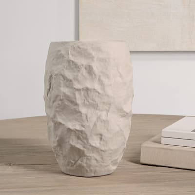 Renwil Zyan Ceramic Vase, Matte Sandshell