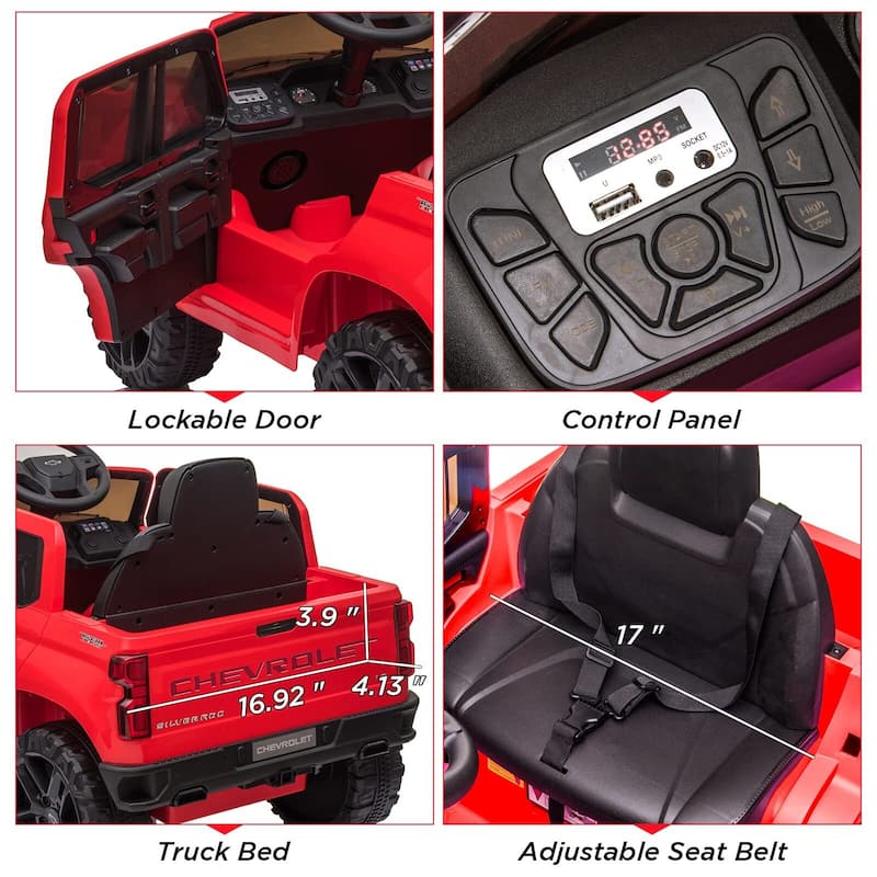 Battery Powered Licensed Chevrolet Silverado GMC Kids Ride On Truck