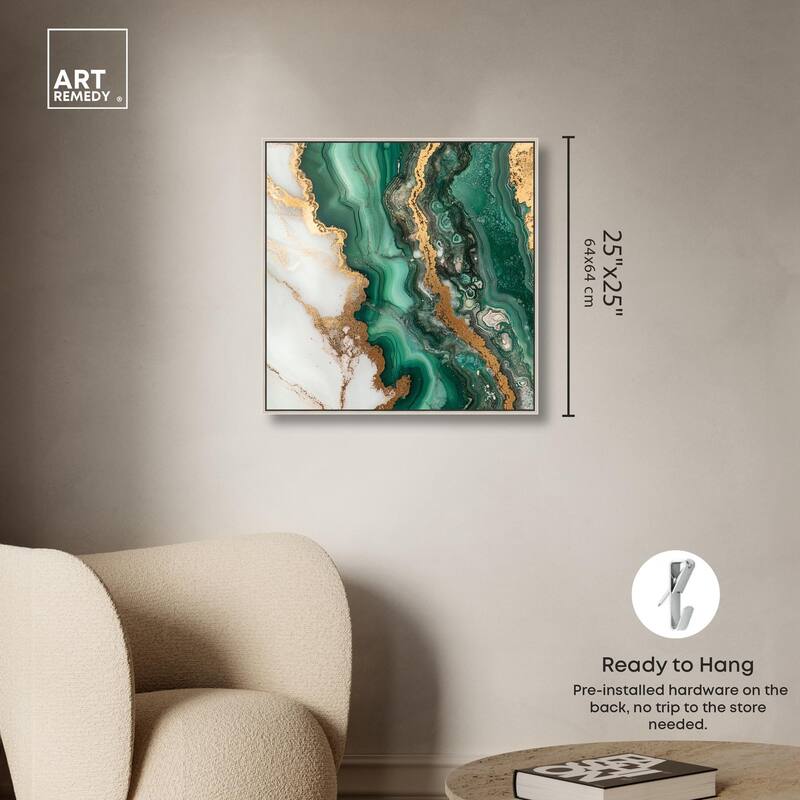 Malachite Majesty Canvas by Art Remedy