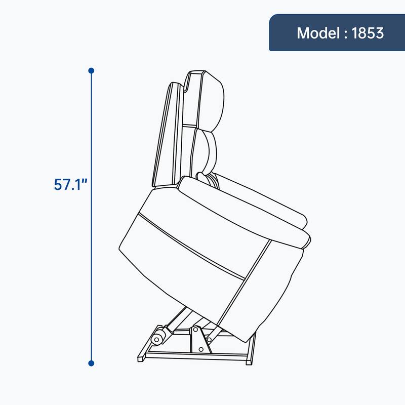 350 Lbs Leatherair Power Lift Recliner Chair,Heavy Duty Motion Mechanism With 8-Point Vibration Massage And Lumbar Heating
