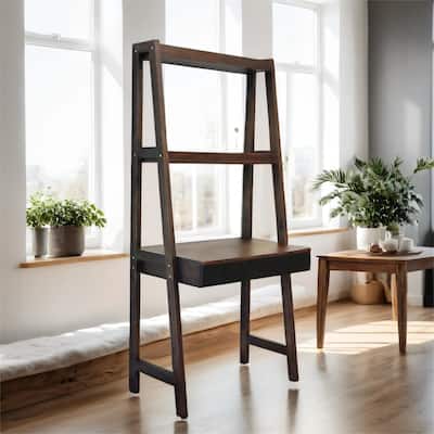32x20x68" Ladder Desk, Ladder Style Display Shelf