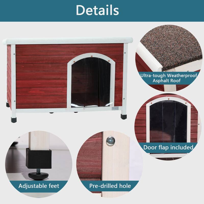 Wooden Dog Houses Weatherproof for Large Dog
