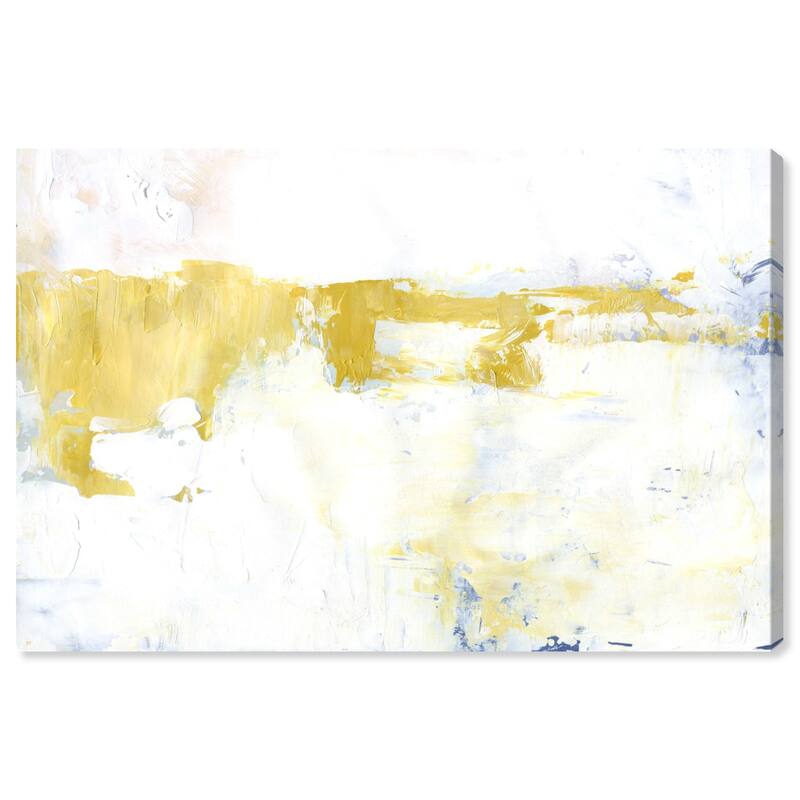 Wynwood Studio Canvas Abstract The Key White and Metallic Gold Modern & Contemporary Wall Art Canvas Print