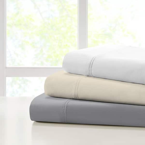 Aireolux 600TC Cotton Wrinkle Resistant Sateen Sheet Set - King - Ivory