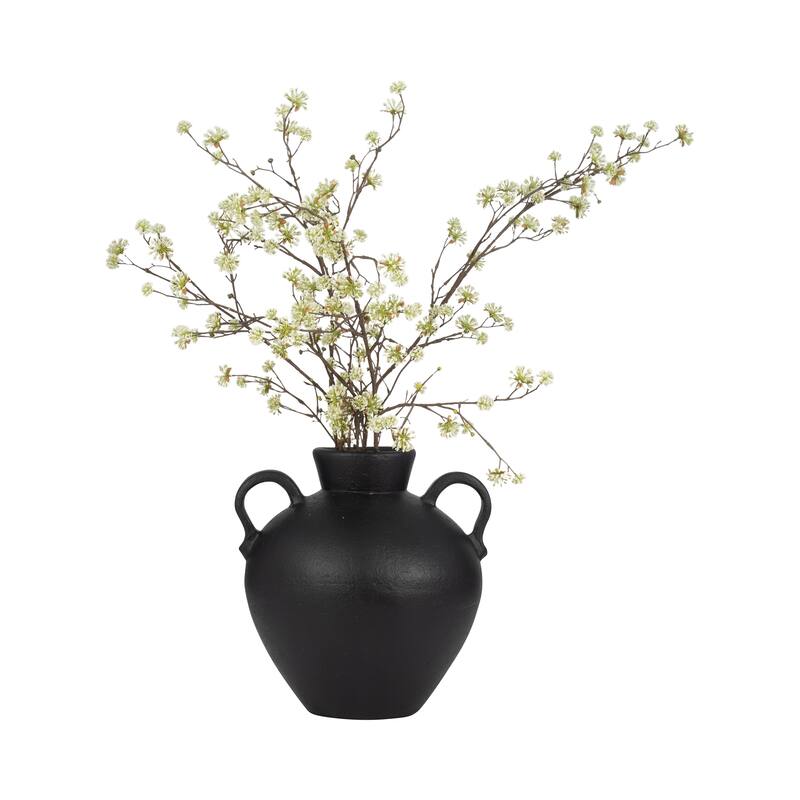 Sagebrook Home Terracotta, 17" Unique Jug With 2 Handles, Amphora, Textured, Durable/stylish item, Serenity/Mysterious