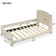 preview thumbnail 54 of 55, Casual Upholstered Daybed with Guardrail, Classic Headboard Footboard, Wood Slat Support Bed for Children Kids Platform Bed