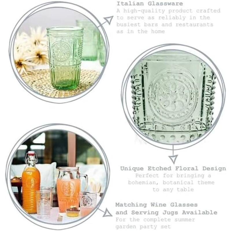 Bormioli Rocco Set Of 4 Romantic Glasses