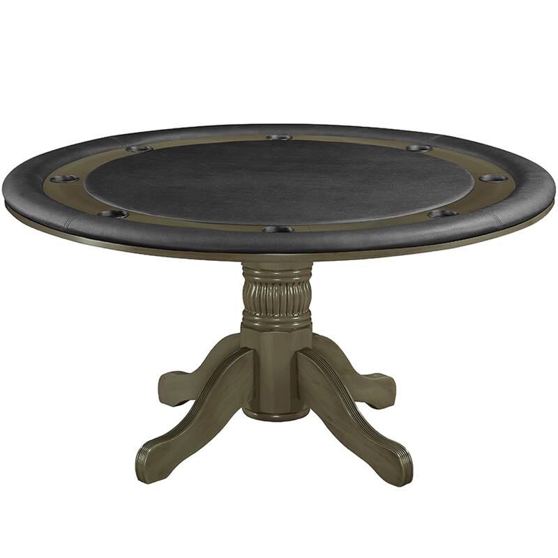 Wood Two-in-one 60 Inch Poker and Game Table With Padded Vinyl Poker Surface By RAM Game Room - 60 INCH