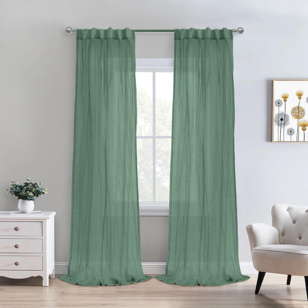 Paloma Sheer Dual Header Curtain Panel