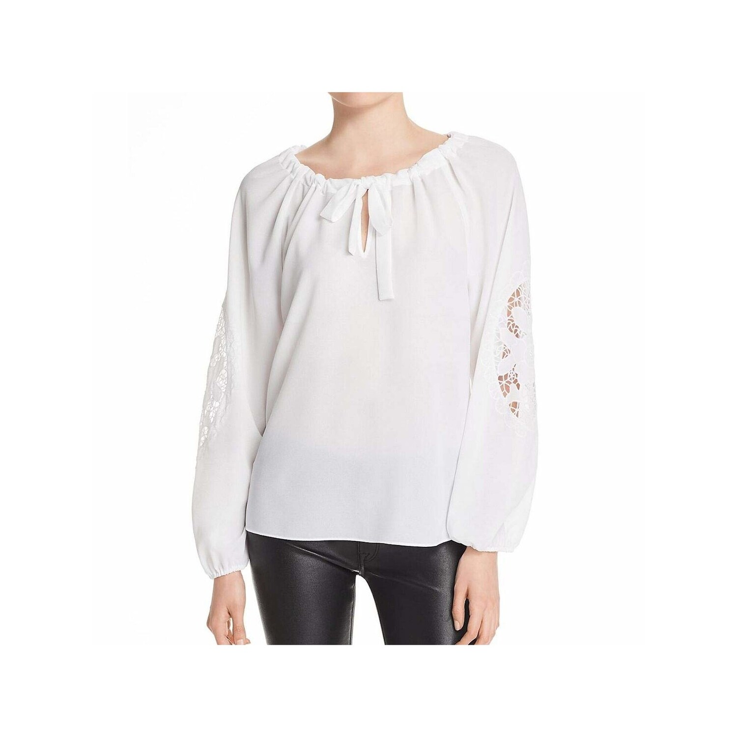 white lace long sleeve shirt