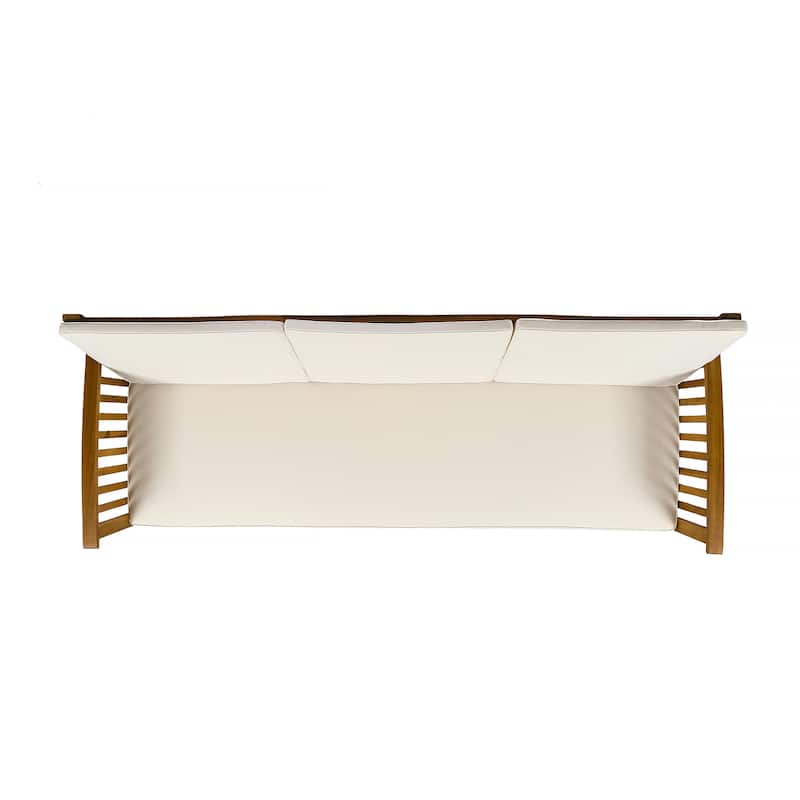 Carolina Acacia Wood Outdoor Sofa by Christopher Knight Home