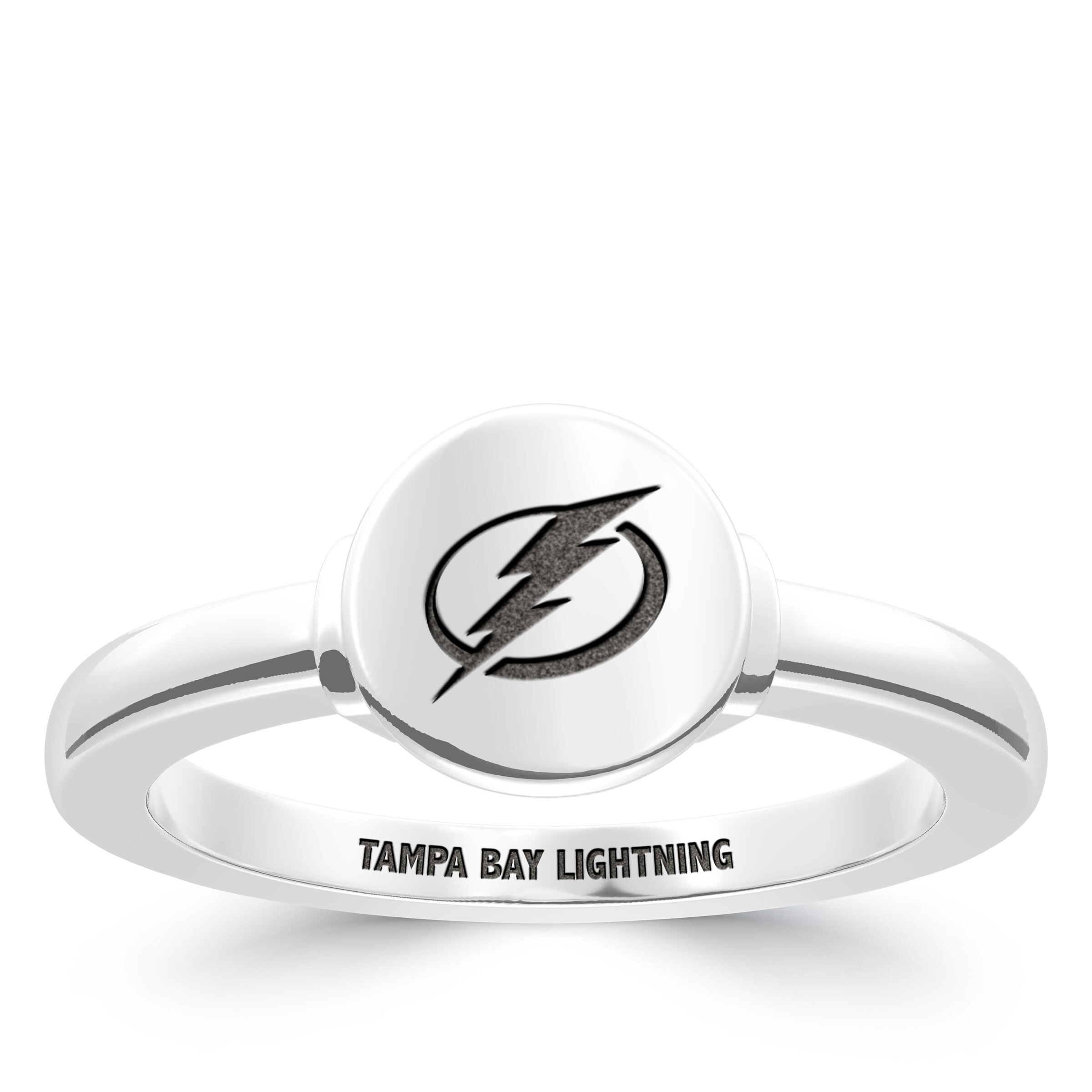 Shop Tampa Bay Lightning Engraved Sterling Silver Signet Ring Overstock 29916345