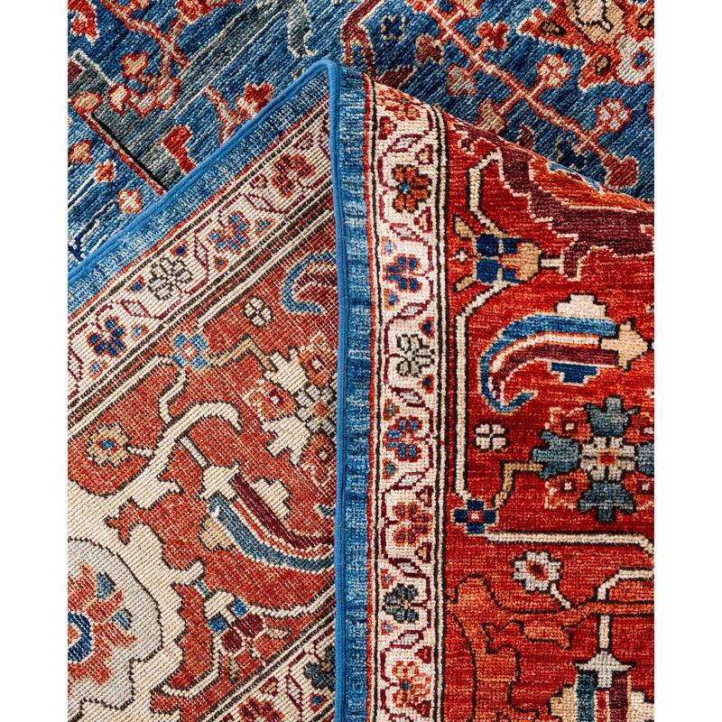 Serapi One-of-a-Kind Hand-Knotted Area Rug - Blue - 8' 0" x 9' 11"