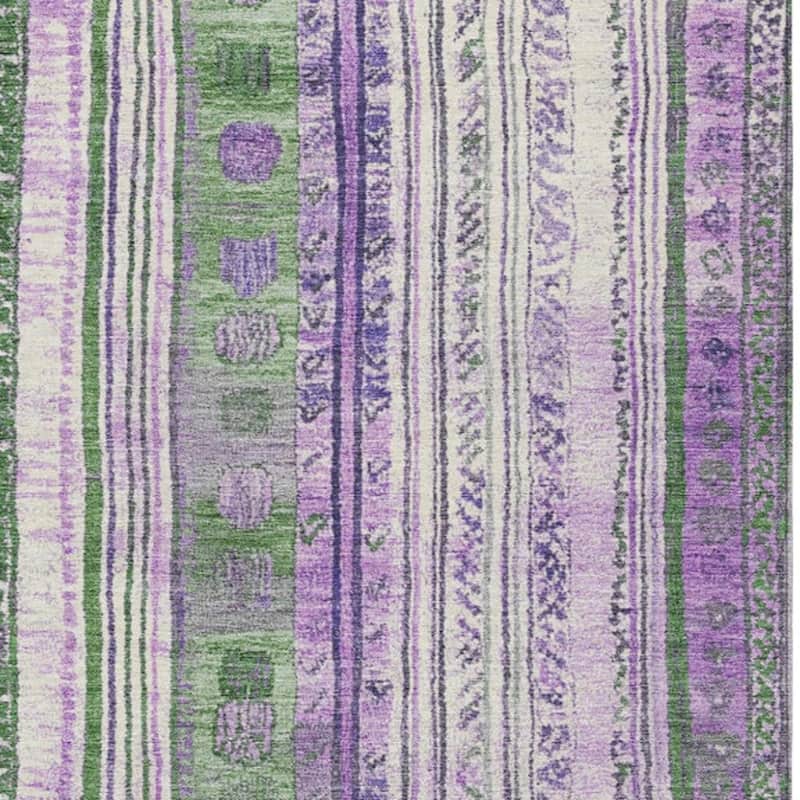 HomeRoots Striped Transitional Rectangle Outdoor Rug