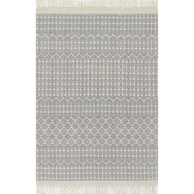 Momeni Ember Geometric Hand Woven Wool Blend Area Rug