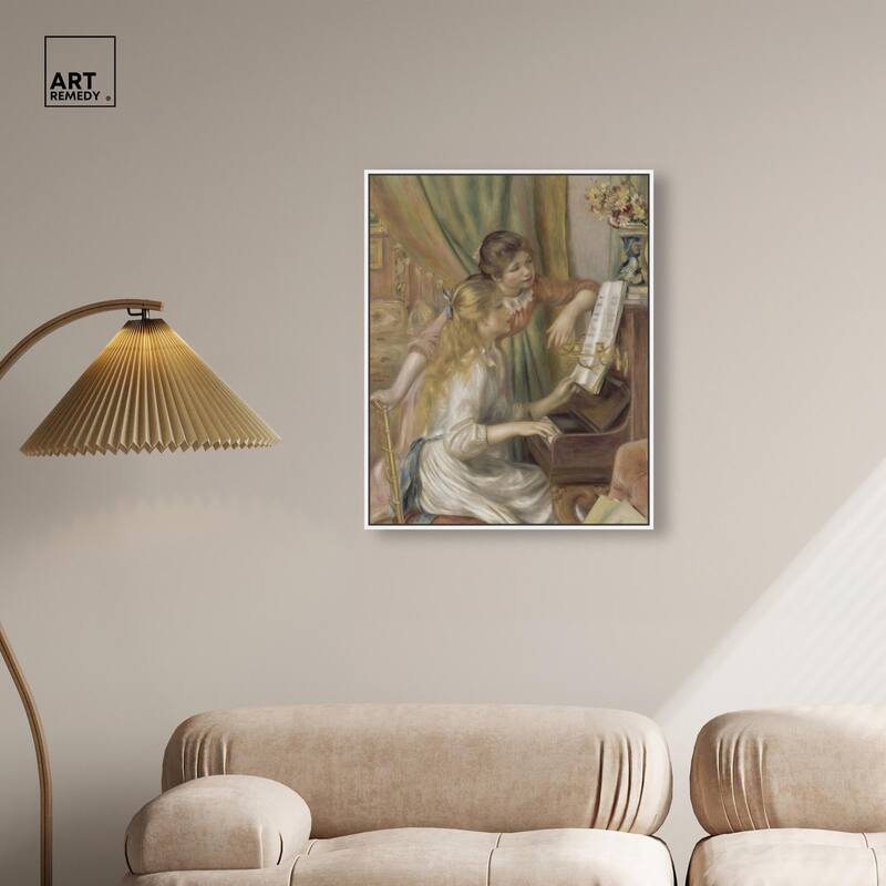 Young Girls at the Piano Canvas by Art Remedy
