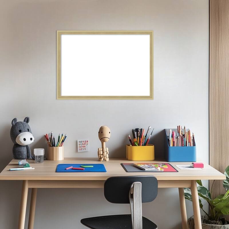 Amanti Art Lucie Black Framed Dry Erase Magnetic Board