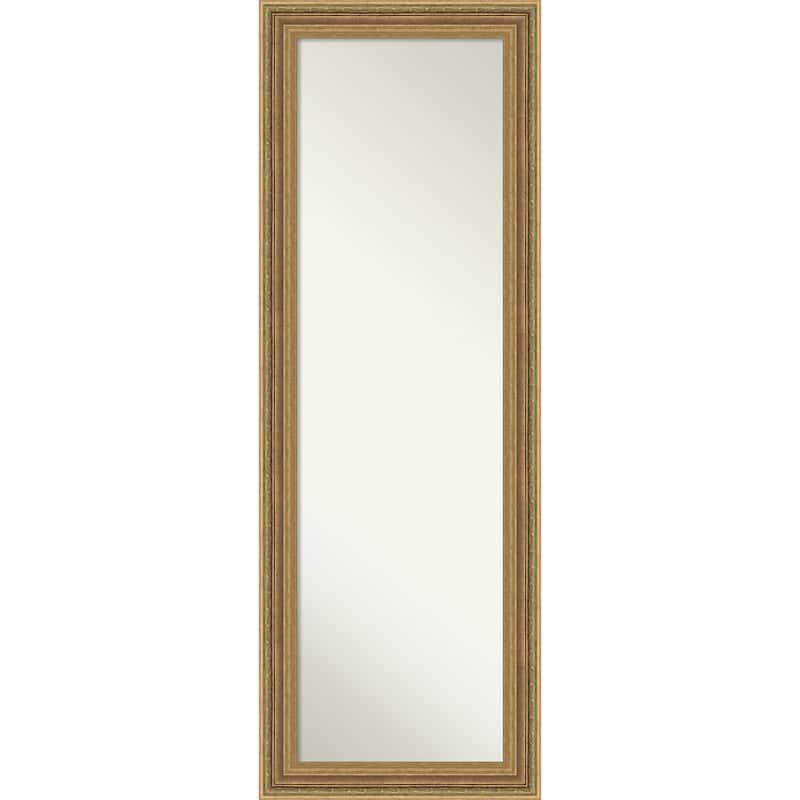 Elliot Non-Beveled Framed Full-Length On the Door Mirror - Elliot Gold - 19 x 53 in