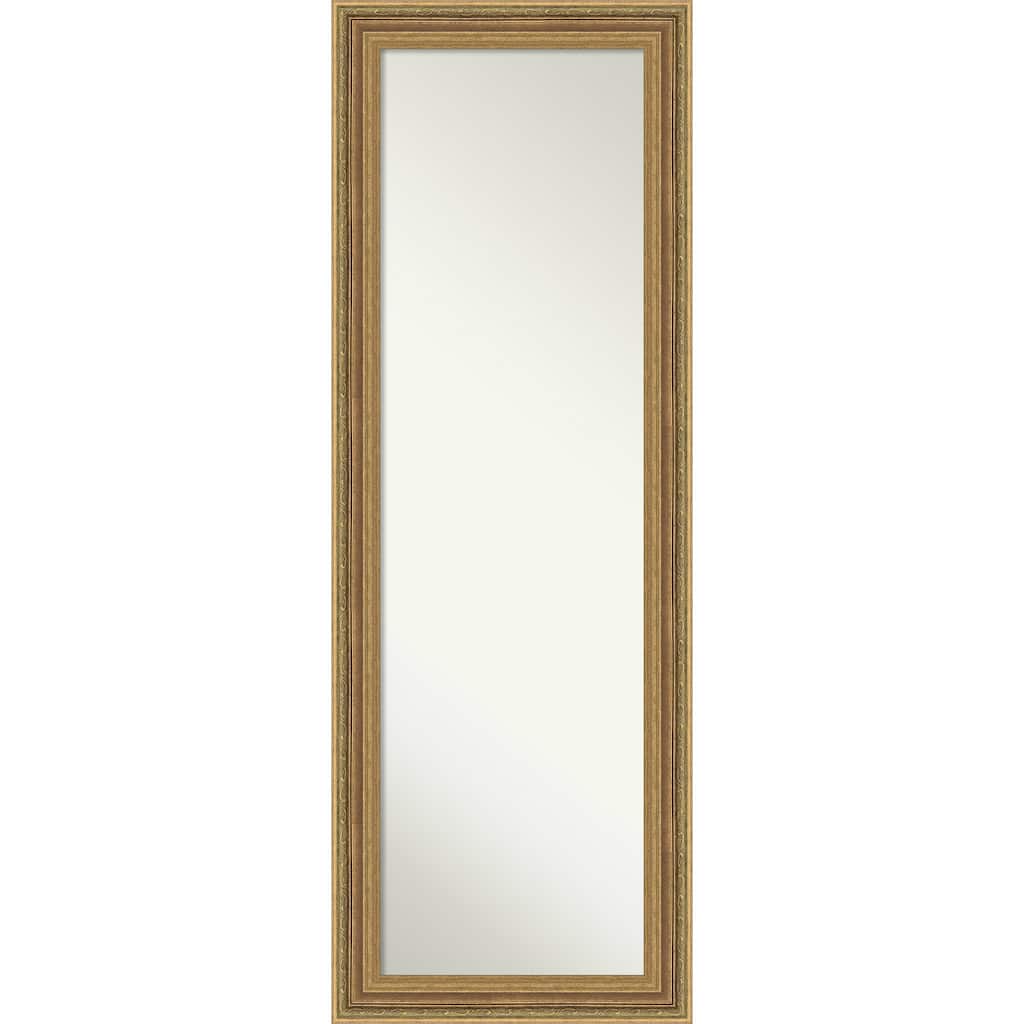 Elliot Non-Beveled Framed Full-Length On the Door Mirror - Elliot Gold - 19 x 53 in