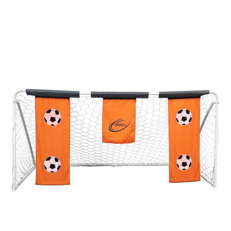 Skywalker Sports 9'x5' Soccer Goal with Practice Banners - Orange