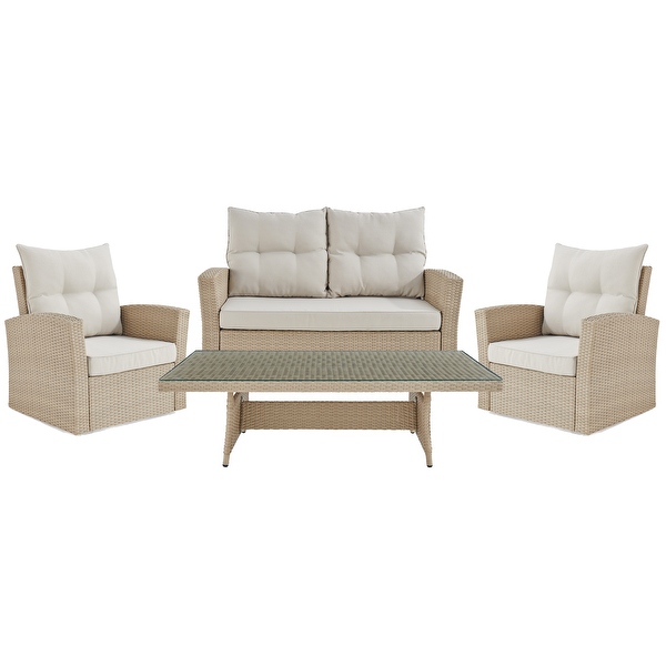 Wicker loveseat and table deals