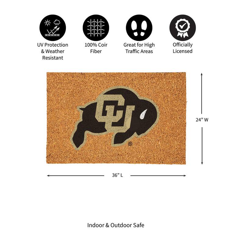 University of Colorado Full Color Indoor/Outdoor Coir Mat