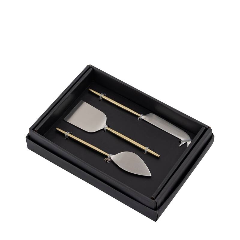 Set of 3 Stainless Steel Cheese Set