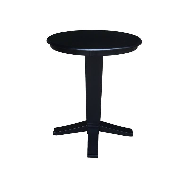 30 in Solid Wood Round Top Counter Height Pedestal Dining Table