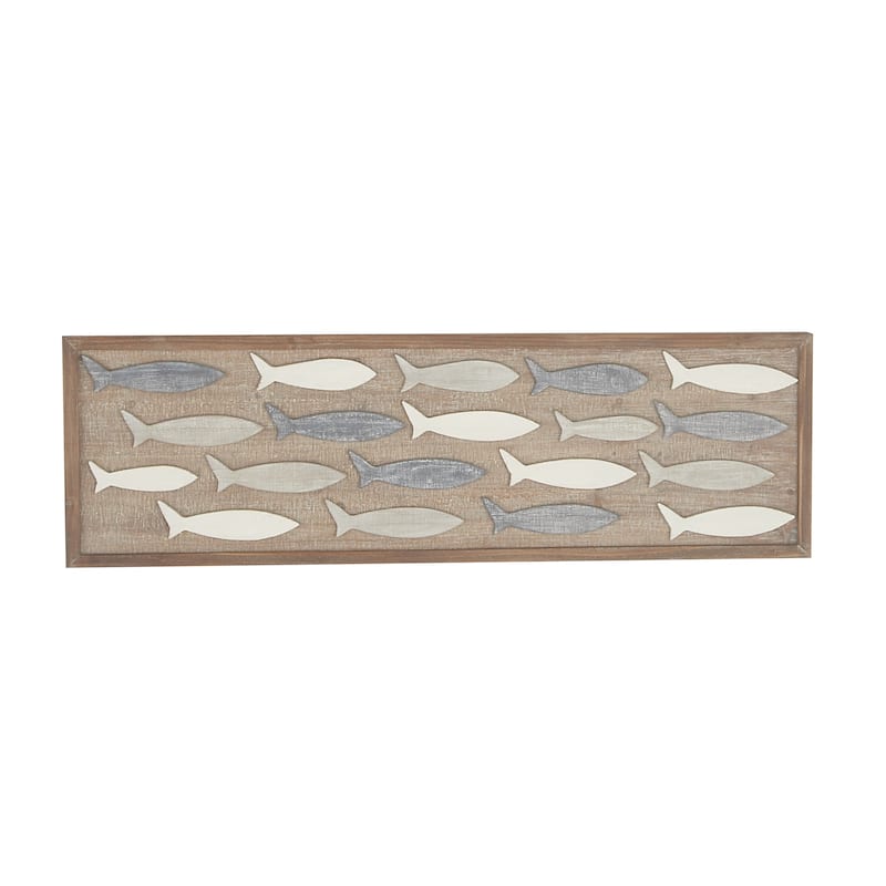 Wood Fish Wall Decor - Brown - Roche River Decor