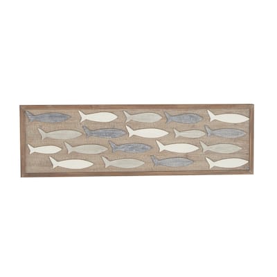 Wood Fish Wall Decor - Brown - Roche River Decor