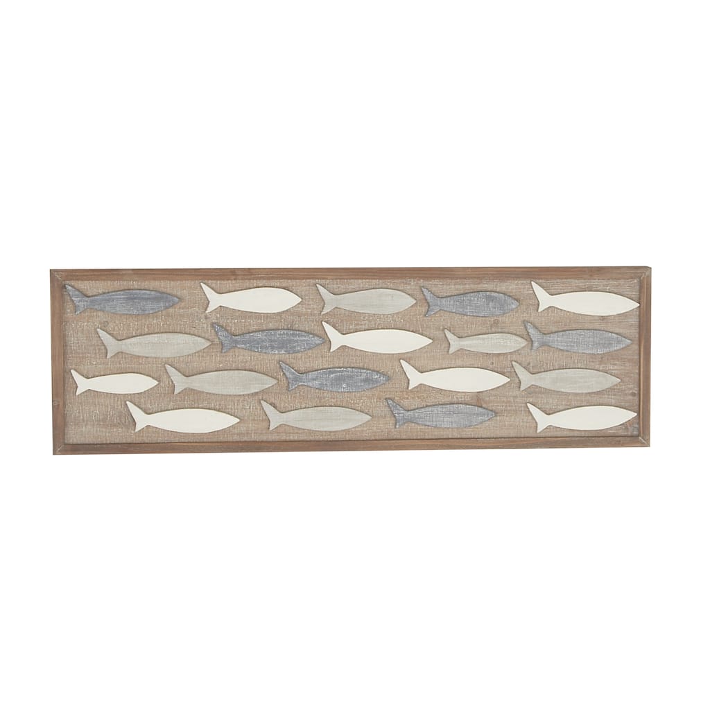 Wood Fish Wall Decor - Brown - Roche River Decor