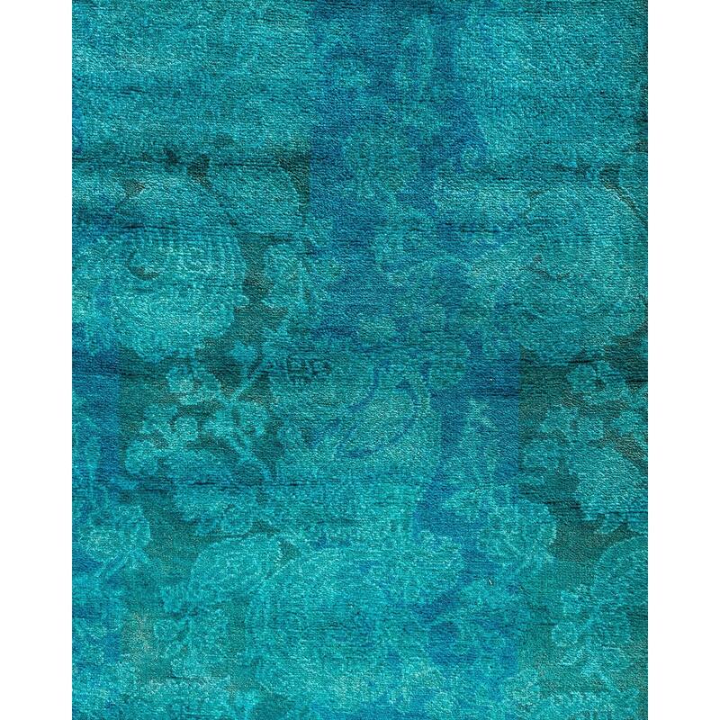 Contemporary Overdyed Wool Hand Knotted Runner - 2' 8" x 7' 10"