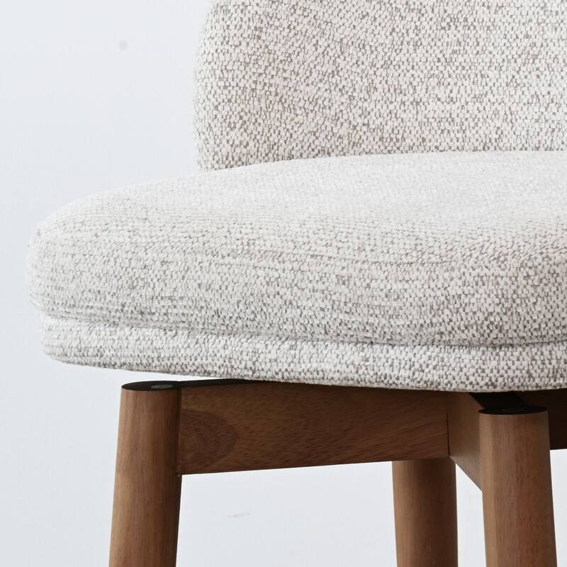 25.5" Swivel Solid Wood Leg Upholstered Counter Stool(Set of 4)