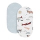 preview thumbnail 2 of 4, Sweet Jojo Designs Vintage Airplane Boy 2 Pack Baby Bassinet Fitted Sheets Blue Clouds Sky and Airplanes Transportation Aviator